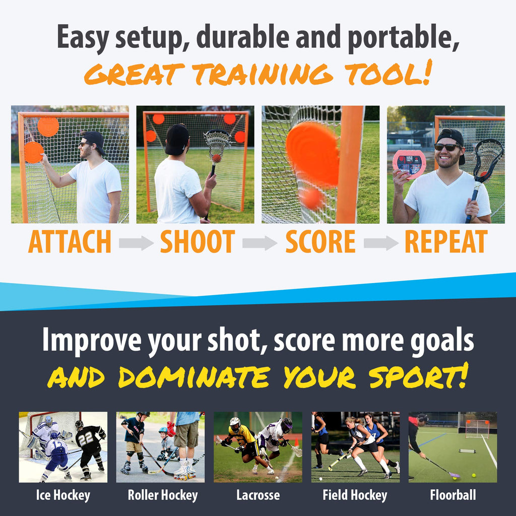 Top Shelf Targets Sniper 8-Inch Magnetic Shooting Targets (4 Pack Set) For Hockey And Lacrosse Excellent Practice Tool  Training