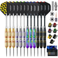 Darts Metal Tip Set - Steel Tip Darts Darts Set Professional Metal Darts 12 pcs 22/24 Grams Pro Dart Set with Stylish Case Alumi