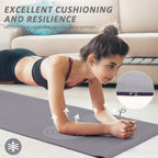 Fitvids All Purpose 1/4-Inch High Density Anti-Tear Exercise Yoga Mat With Carrying Strap And Yoga Blocks, Gray