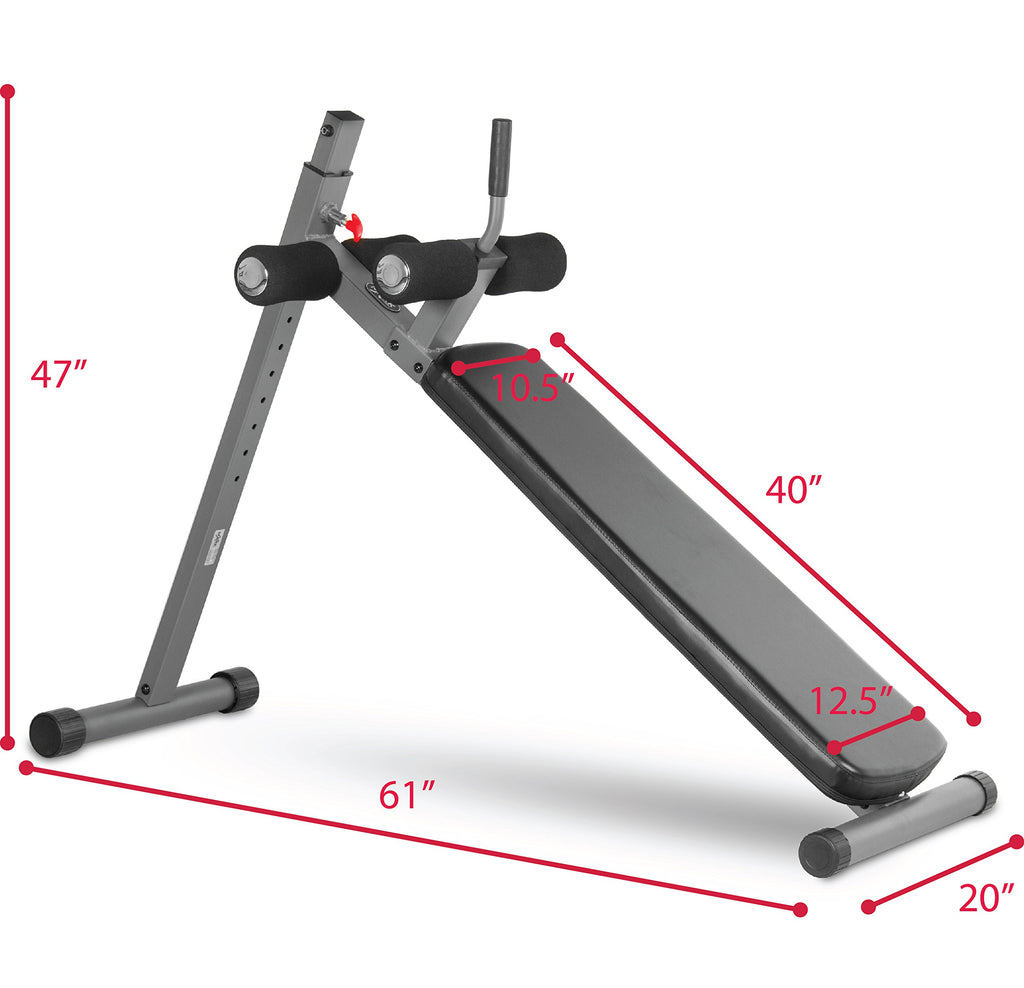 Xmark Adjustable Decline Ab Workout Bench, Ergonomic, For Sit-Ups, Crunches, Abdominal Muscles Exercise, 12-Position Xm-4416.1