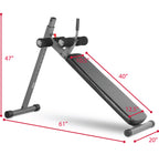 Xmark Adjustable Decline Ab Workout Bench, Ergonomic, For Sit-Ups, Crunches, Abdominal Muscles Exercise, 12-Position Xm-4416.1