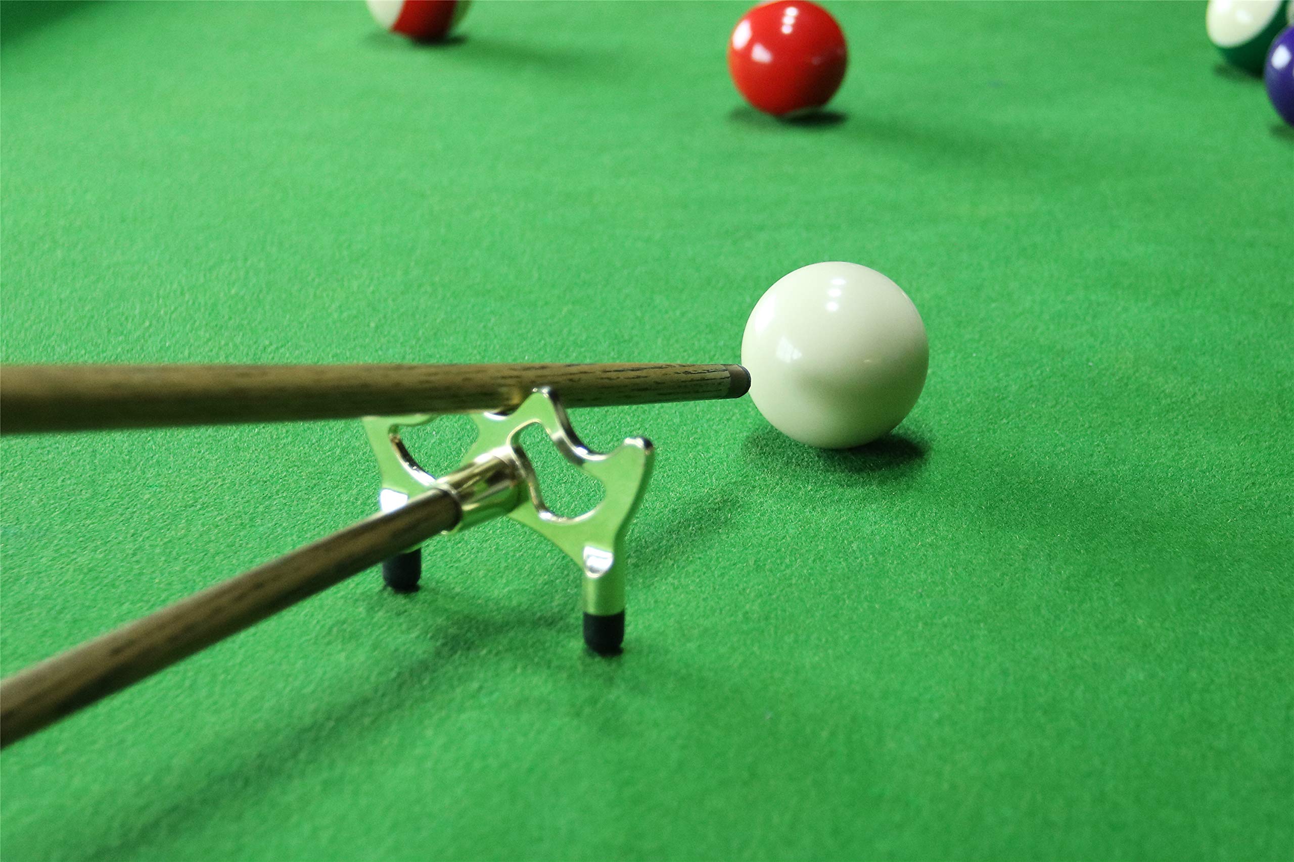 Betterline Billiard Wooden Cue Rack For 6 Pool Sticks, Cue Bridge Spider Head, Cue Cross X Rest, Cue Accessories, 5 Cue Chalk Cu