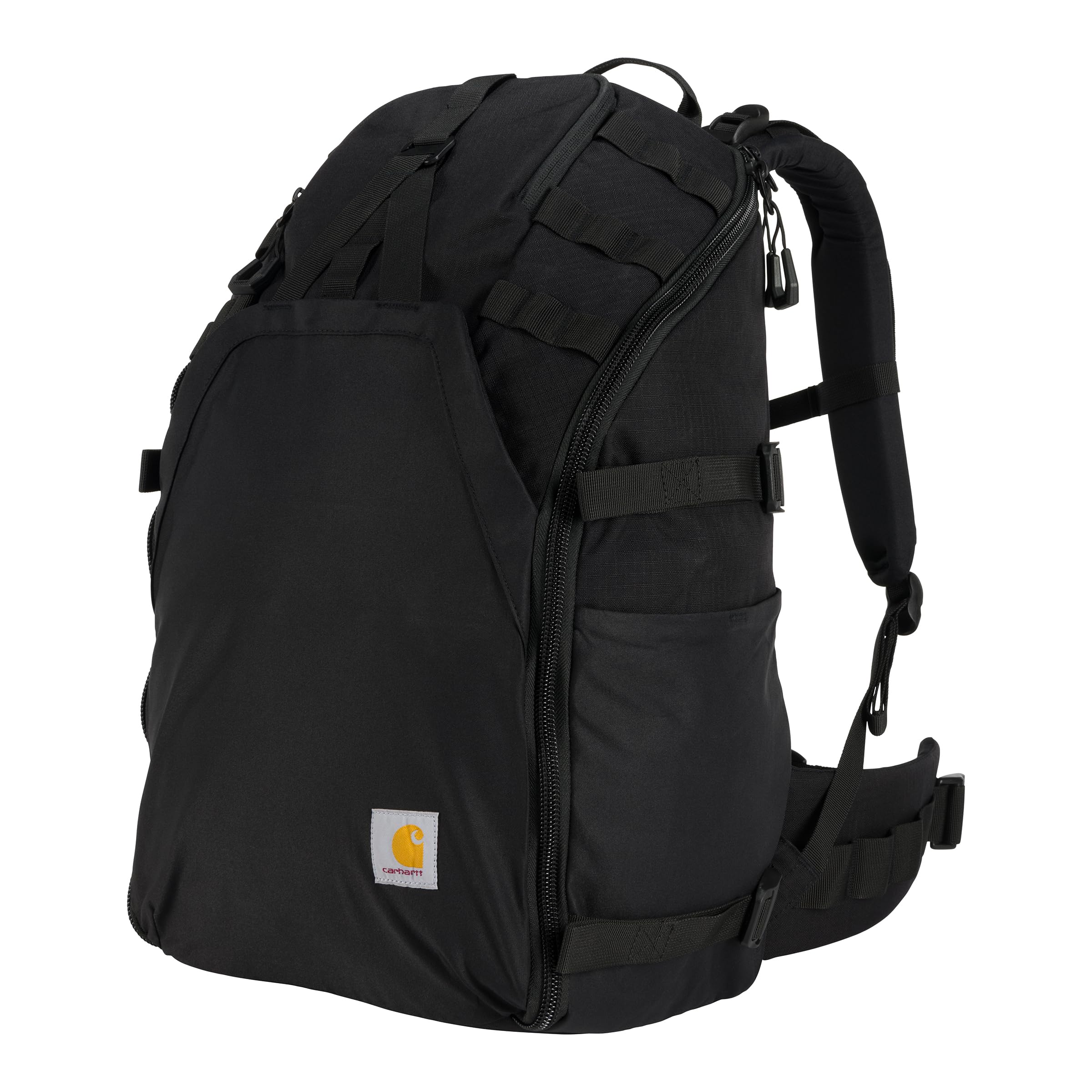 Carhartt 45L Nylon Internal Frame Hiking, Durable Camping & Backpacking Pack W/Hydration Port, Daypack For Men & Women, Black, O