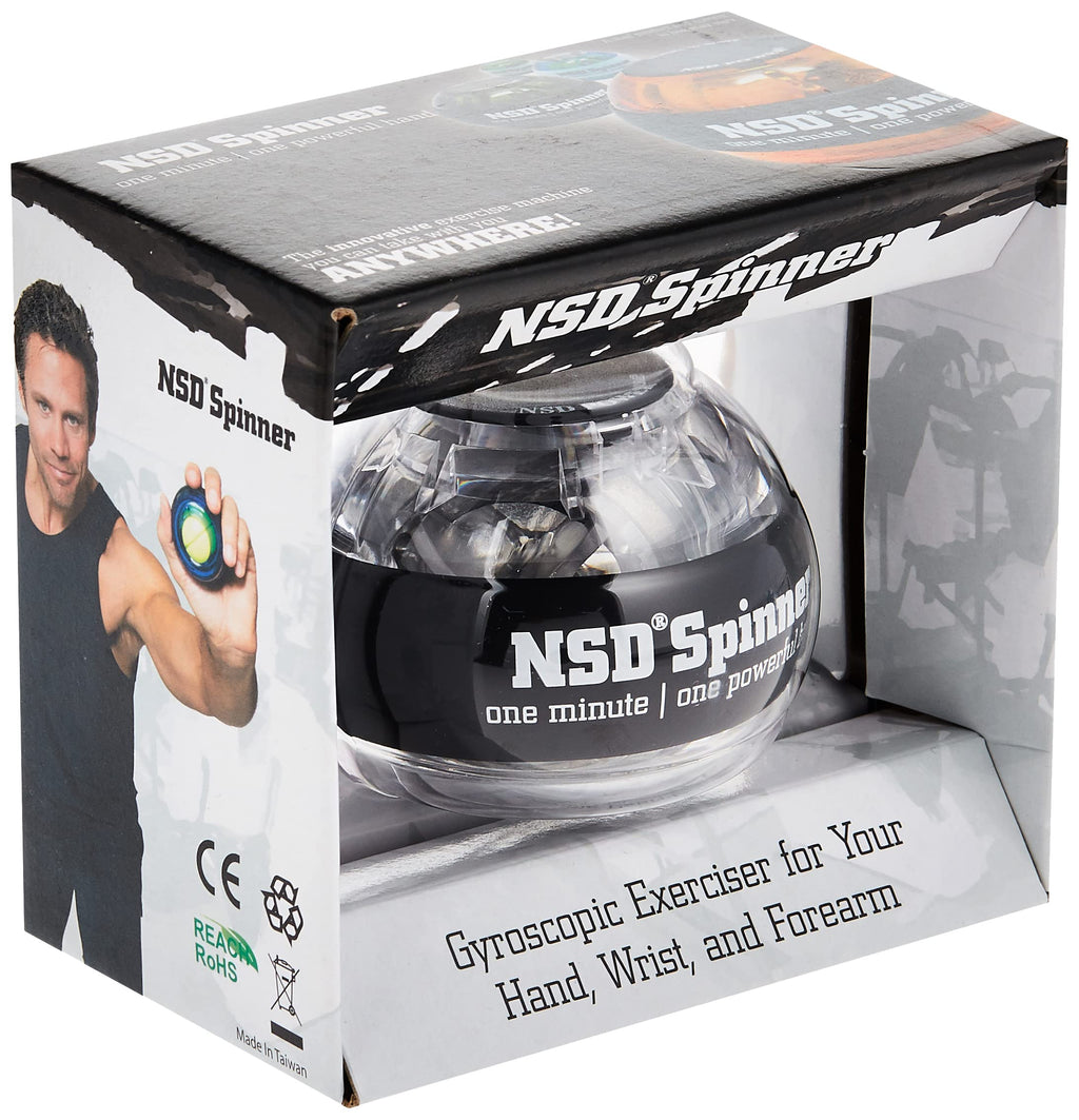 Nsd Essential Spinner Gyro Hand Grip Strengthener Wrist Forearm Exerciser, Crystal