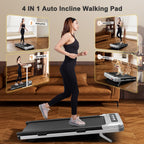 Lacuffy Walking Pad With 9% Auto Incline, 3.0Hp Under Desk Treadmill With Remote Control & App, Portable Walking Pad 300 Lbs Cap