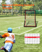 Vevor Lacrosse Rebounder, Heavy-Duty 5 X 7 Ft Volleyball Bounce Back Net For Backyard, Pitchback Throwback Baseball Softball Ret