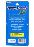 Table Tennis Balls 6 Pk