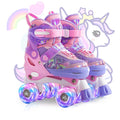 METROLLER Kids Roller Skates Girls Ages 4-6 5-8 8-12 Adjustable Toddler Roller Skates Shining Wheels Little Unicorn Sports Outdo