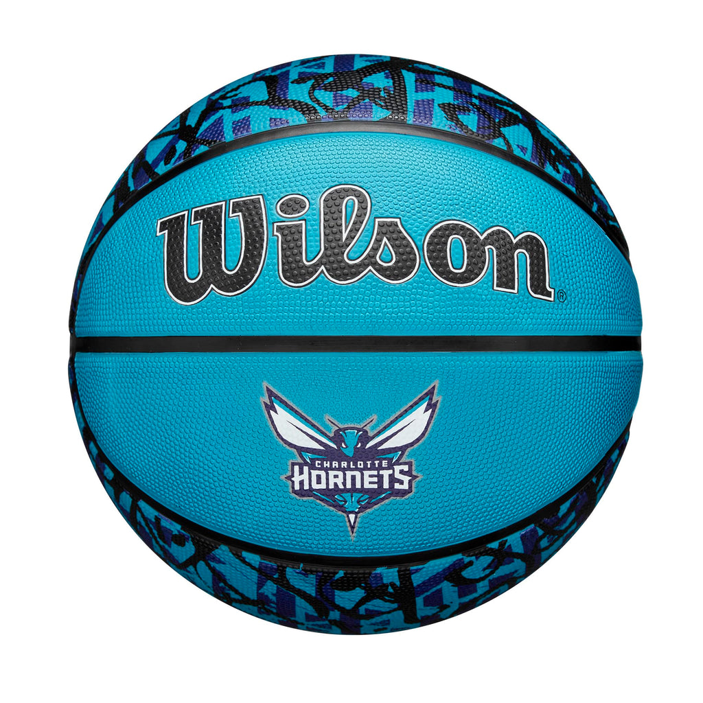 Wilson Nba Team Graffiti Basketball - Charlotte Hornets, Size 7-29.5''