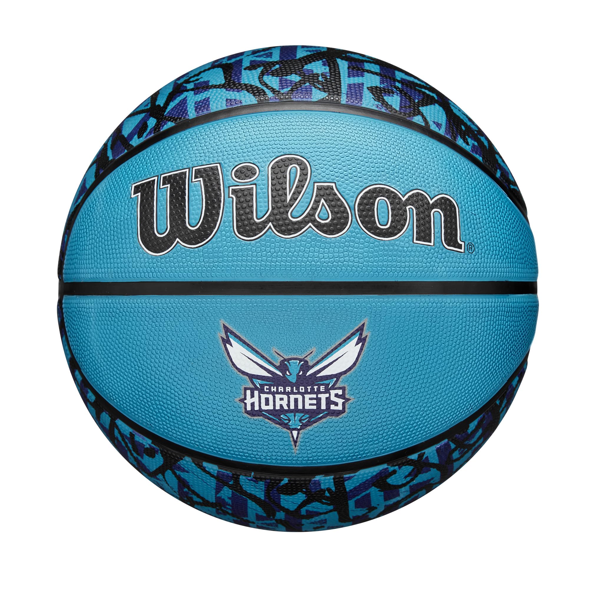 Wilson Nba Team Graffiti Basketball - Charlotte Hornets, Size 7-29.5''