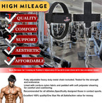 Fightsense Neck Harness Adjustable Padded Strap With Steel Chain, Weight Lifting Head Harness For Neck Exercise In Home & Gym (B