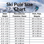 Ski Poles Graphite Carbon Composite - Zipline Lollipop U.S. Ski Team Official Supplier (Black Liquorice, 46'' In./117 Cm)