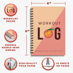 Workout Planner For Daily Fitness Tracking & Goals Setting (A5 Size, 6A X 8A, Peachy Pink), Men & Women Personal Home & Gym Trai