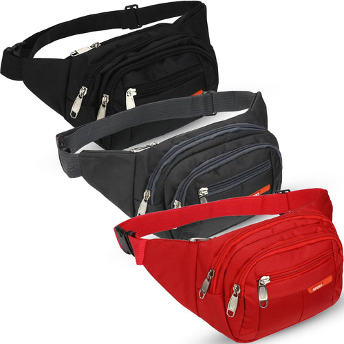 3 Pcs Waist Packs For Men Women Fanny Pack Waist Bag Waist Pouch Bag Crossbody Waterproof Fanny Pack Hip Bum Bag For Travel Spor