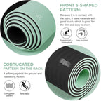Yoga Mat Non Slip TPE Thick Yoga Mat with Alignment Mark, Large Size 72L x 32W x 0.32Th or 0.24Th, Anti-Tear Exercise & Fitness