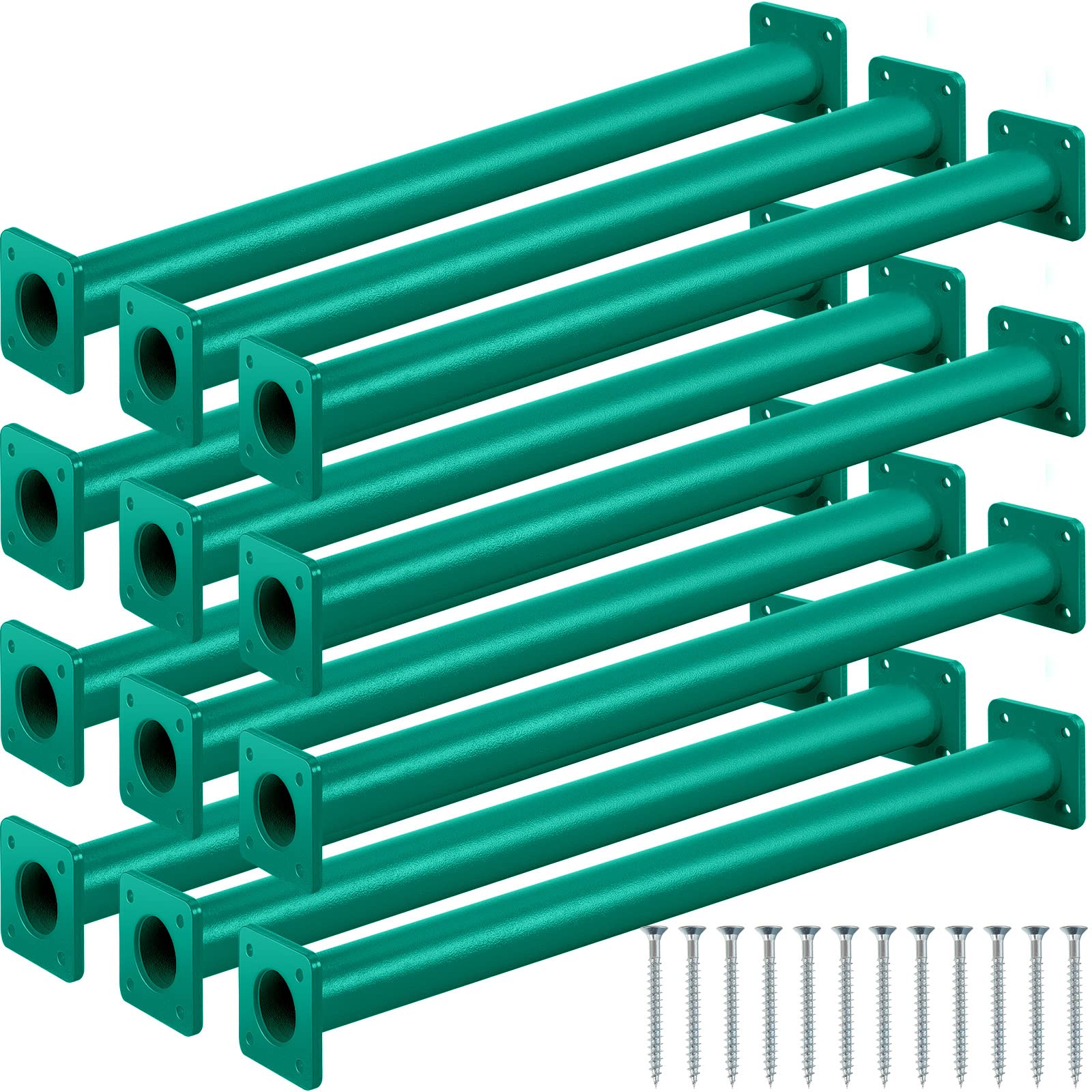 Dunzy 12 Pack Monkey Bars Swing Set Accessories Rods Playset Ladder Rungs Hardware Kit Steel Monkey Bar with Screws for Backyard
