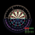Accudart Nighthawk 2 In 1 Led/Blacklight Bristle Dartboard Surround Set - Official Size Dartboard - 360 Degree Lighting - Blackl