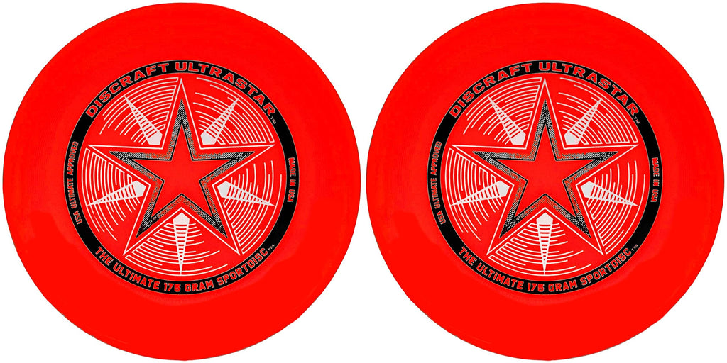 Discraft 175 Gram Ultra Star Sport Disc - 2 Pack (Red & Red)