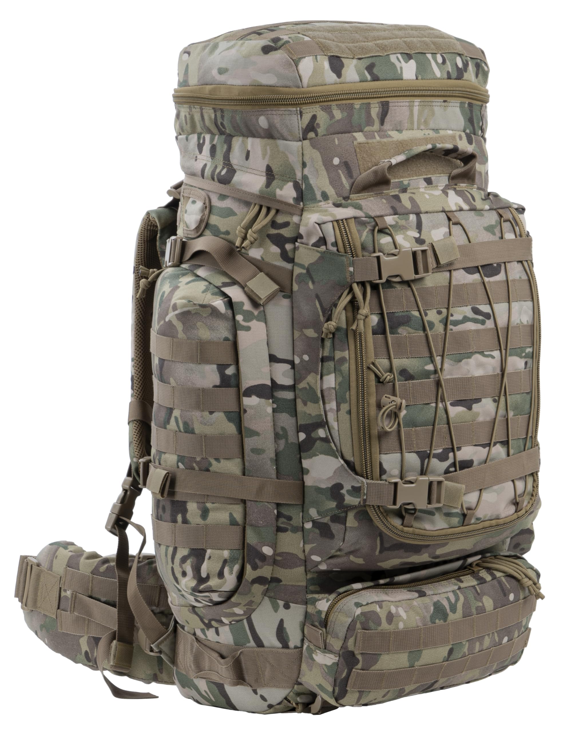 Xmilpax Large Military Backpack Army Rucksack Tactical Molle Pack For Camping Backpacking Hunting Bushcraft Adventure 70L