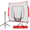 VIVOHOME Baseball Softball Batting Net - 7x7 Ft Baseball Backstop, Softball Practice Net for Hitting, Pitching, Throwing with Ba