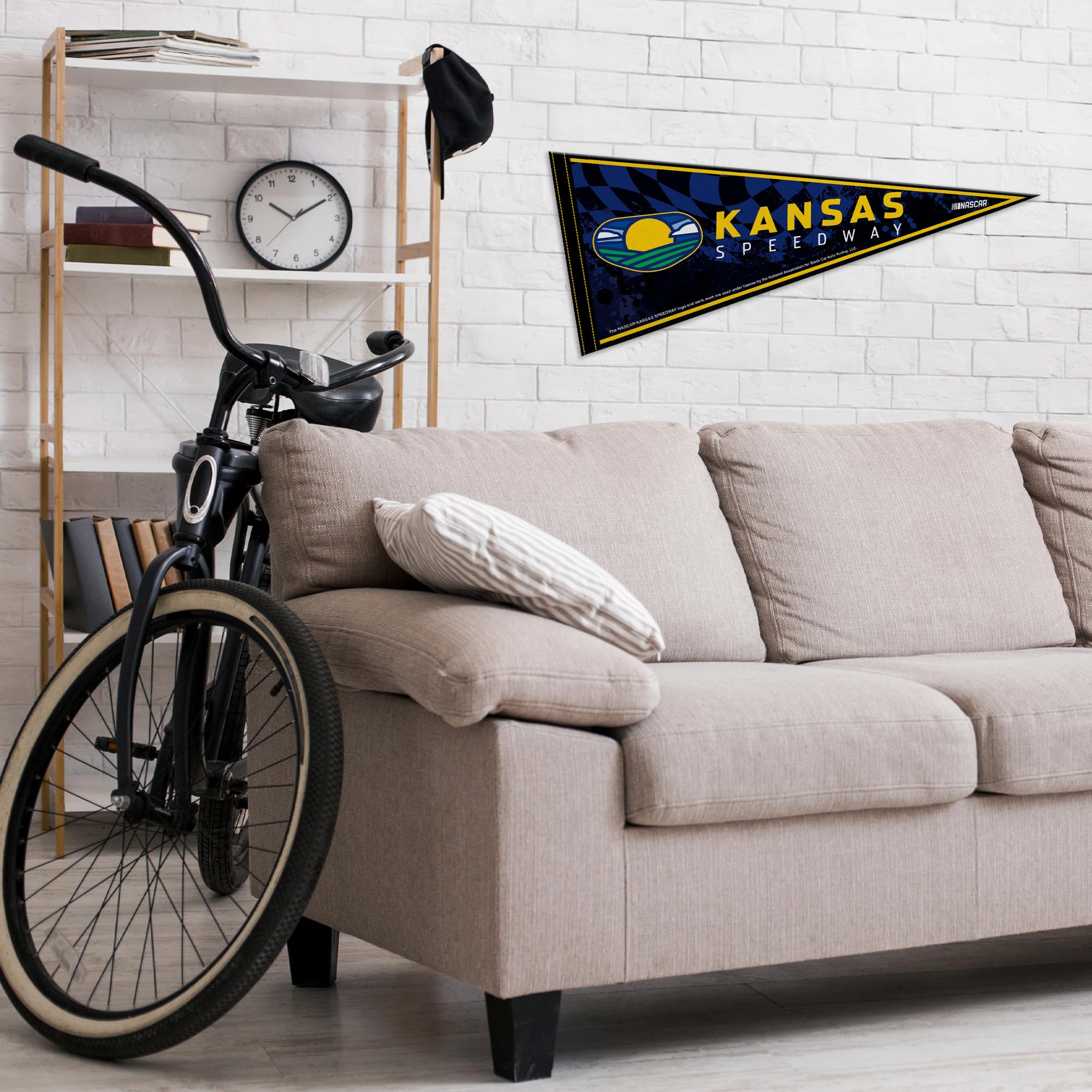 Rico Industries Nascar Racing Kansas Speedway 12'' X 30'' Felt Wall D  Cor Pennant - Great For Home/Bed Room/Man Cave D  Cor