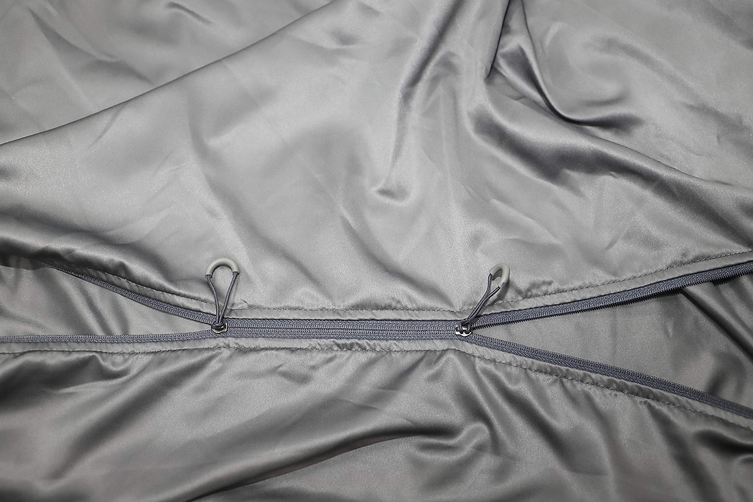 Browint Sleeping Bag Liner With All Around Two-Way Zipper, Travel Sheet With Pillow Pocket, 87''X41'' Extra Wide Travel Sleep Sh