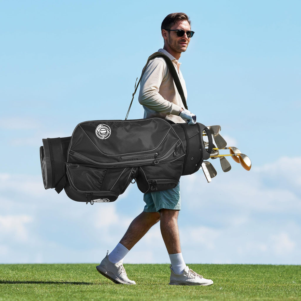 Shopsource Golf Cart Bag, 15 Way Top Lightweight Golf Bag, Golf Club Cart Bags for Men Women with Full-Length Dividers, Dedicate