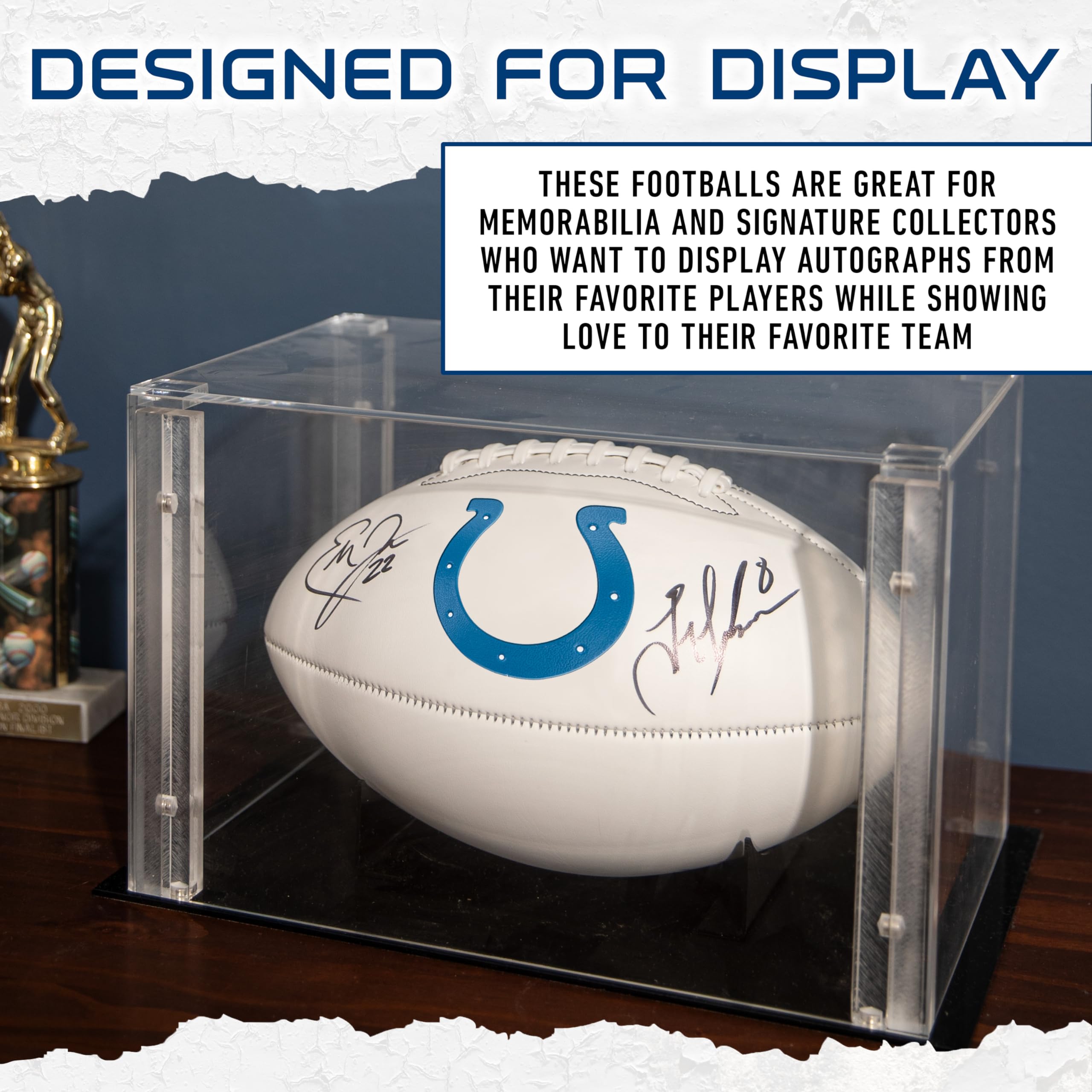 Franklin Sports Nfl Indianapolis Colts Autograph Football - Official Size White Panel Souvenir Football For Autographs + Signatu