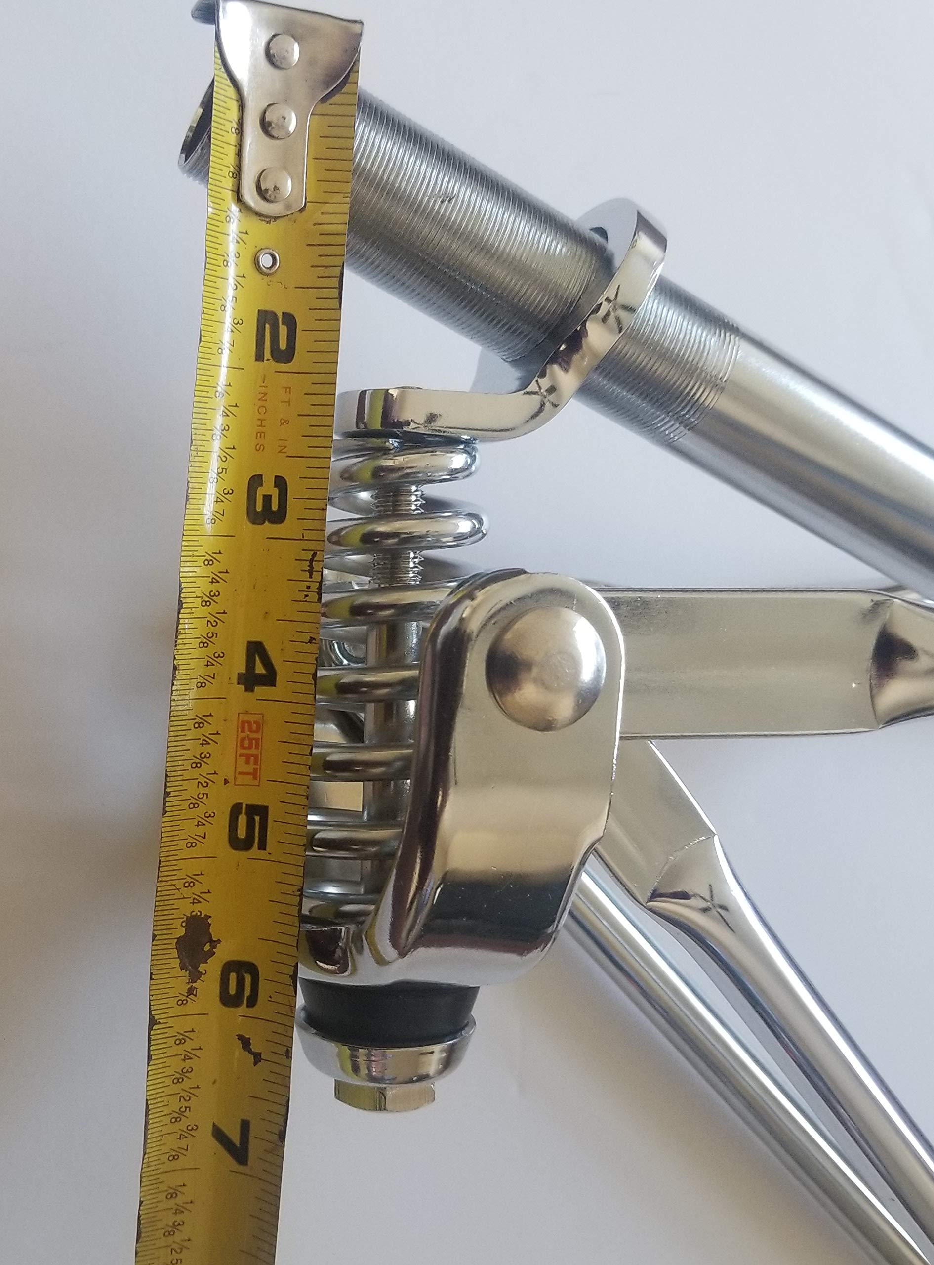 Lowrider 26'' Bent Spring Fork 1'' Chrome. Bike Fork, Bicycle Fork, Bike Fork Bicycle Fork, Beach Cruiser Fork, Stretch Cruiser