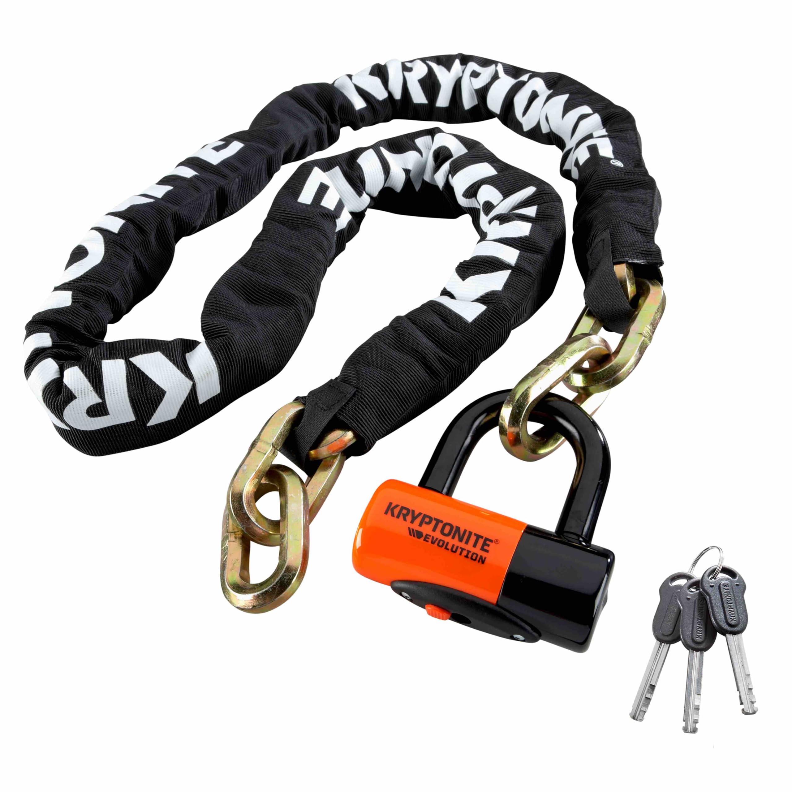 Kryptonite New York 1217 12Mm Chain & Evolution 14Mm Disc Lock , Black