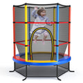 Giantex Trampoline for Kids, ASTM Approved 55'' Mini Kids Trampoline with Safety Enclosure Net, No-Gap Safe Design, Easy to Asse