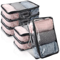6 Pieces Large Clear Travel Packing Cube Clear Vinyl Zippered Storage Bags See Through Moving Bag Pvc Multipurpose Pouch With Ha