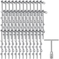 Zhengmy 36 Pcs Ground Anchors Screw In, 12 Inch Heavy Duty Tent Stakes With Trampoline Anchor Hook Ground Stakes For Camping Ten
