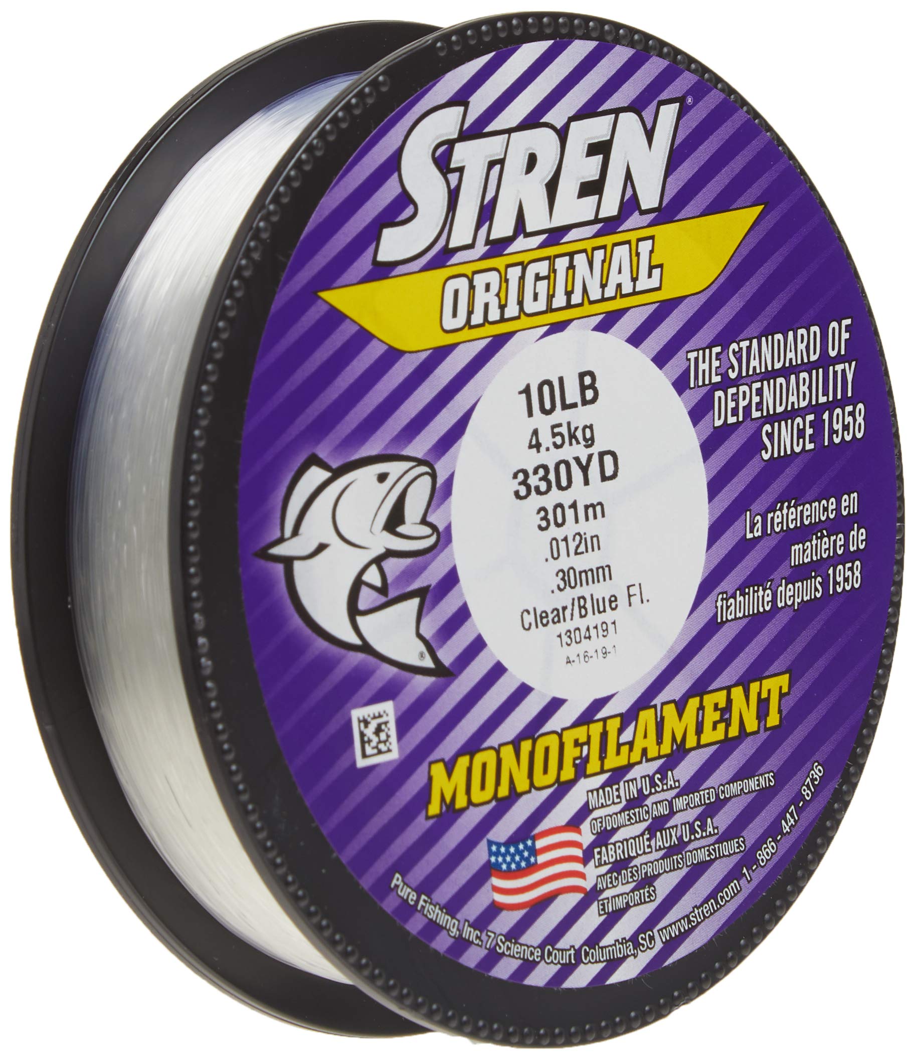 Stren Original, Clear/Blue Fluorescent, 14lb | 6.3kg Monofilament Fishing Line, Suitable for Freshwater Environments