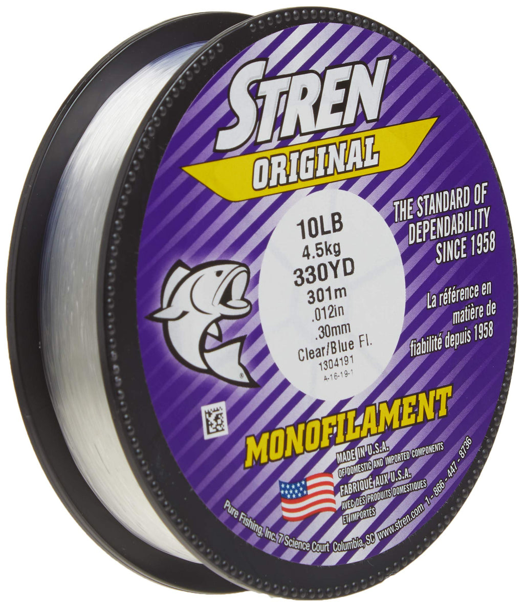 Stren Original, Clear/Blue Fluorescent, 10Lb | 4.5Kg Monofilament Fishing Line, Suitable For Freshwater Environments
