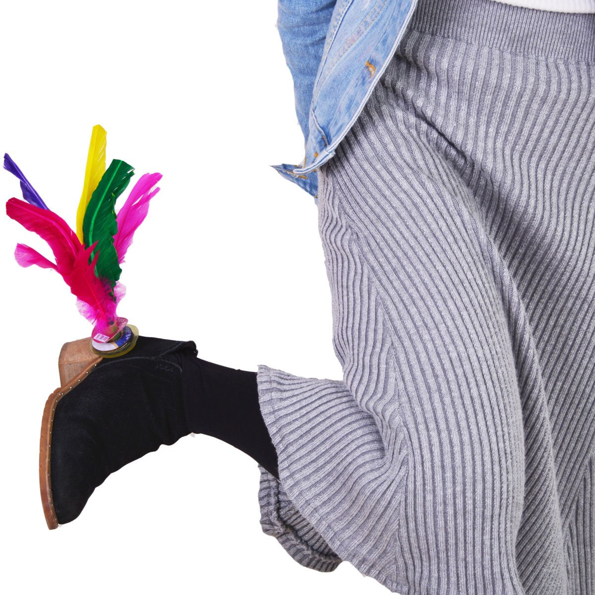 Baitaihem 6 Pack Kick Shuttlecock Chinese Jianzi Colorful Feather Foot Sports Outdoor Toy Game