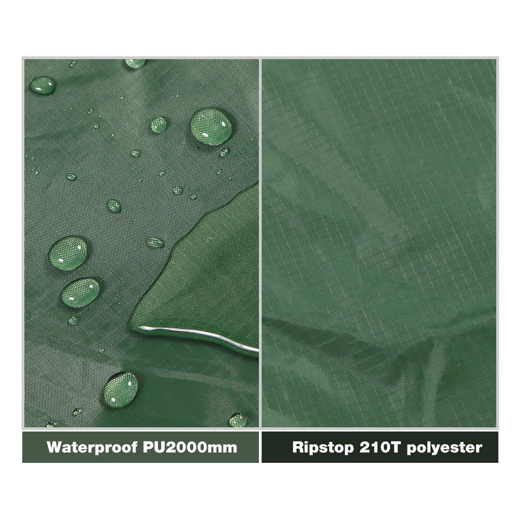Redcamp Hammock Rain Fly Camping Tarp Waterproof, 10X10Ft Lightweight Backpacking Rain Tarp Shelter For Hiking Outdoor, Green