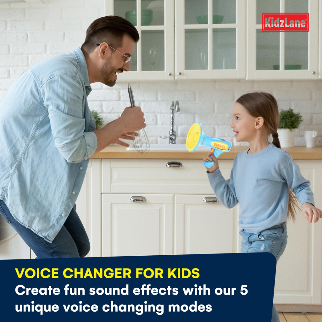 Kidzlane Voice Changer For Kids  Kids Megaphone For Kids Function, Led Lights, And 5 Different Sound Effects  Kids Voice Changer