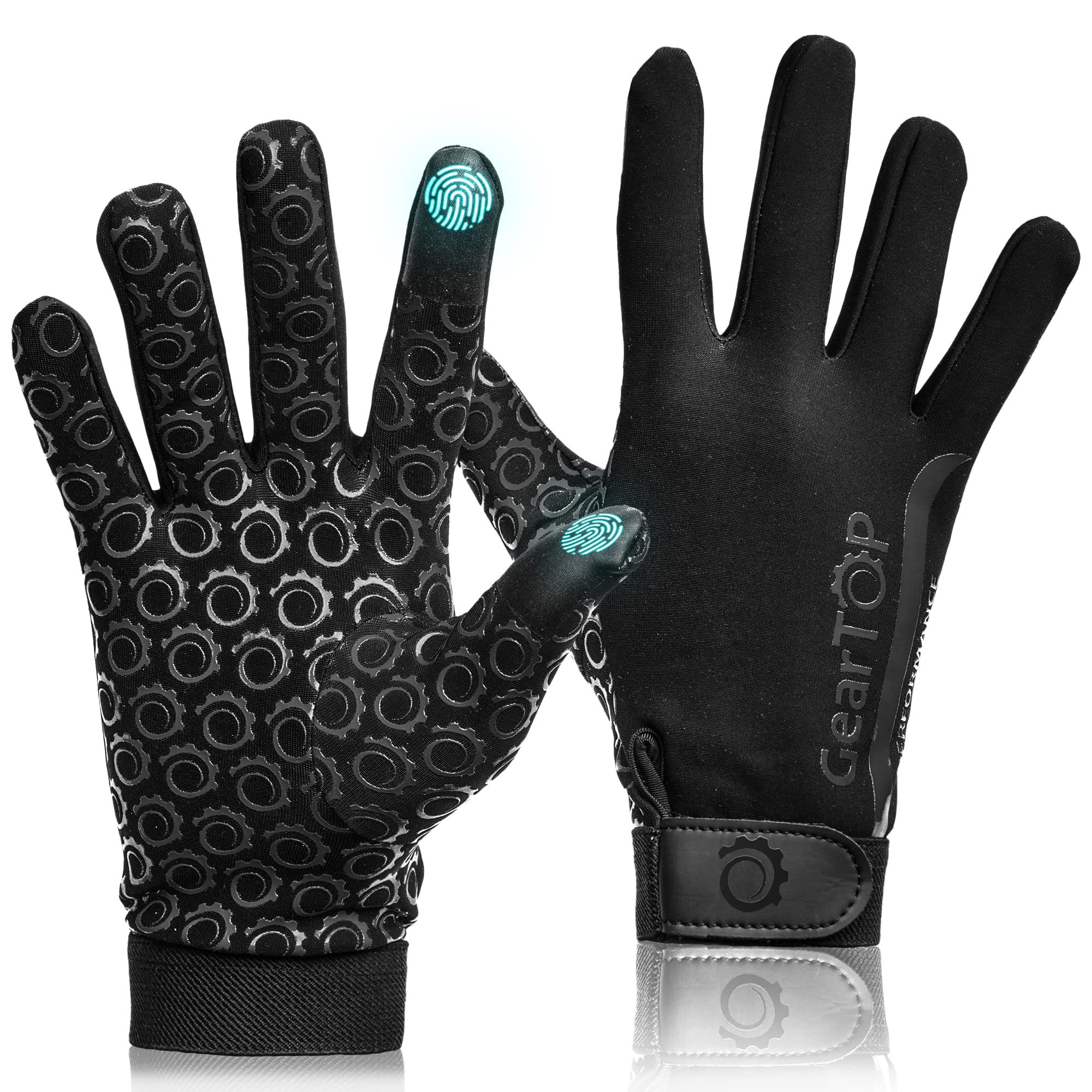 GearTOP Touchscreen Winter Gloves Black Gloves Women and Men for Biking, Drivimg anf Hiking