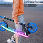 Jetson Kids 2-Wheel Light-Up Kick Scooter, LED Lights on Handlebar, Stem, Wheels & Deck, Adjustable Handlebar, Rear Brake, Easy-