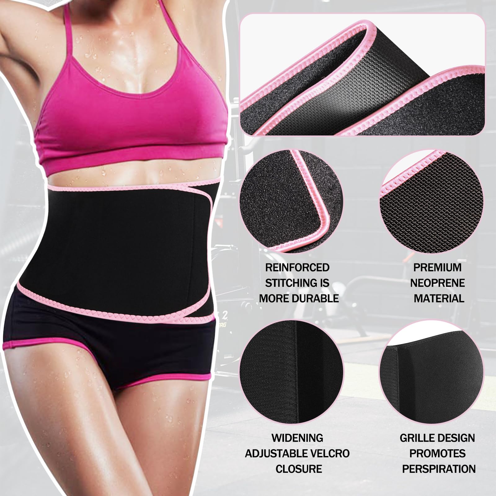 Shanguang Waist Trainer For Women,Sweat Waist Trimmer Belt,Waist Trainers For Women Belly Fat,Sweat Band For Stomach Weighe Loss