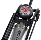 Schwinn Air Base Foot Pump, Air-Zoned Pressure Gauge, High Pressure Foot Pump, Dual Head Nozzle Fits Both Schrader And Presta, U