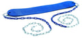 Standard Swingset Seat With Chains | Blue | 150Lb Capacity | 58'' Zinc-Plated Chain W/Vinyl Coating | Easy Assembly, Easy Instal
