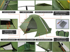 Clostnature Libra Lightweight Backpacking Tent - 1/2 Person 4 Season Ultralight Waterproof Camping Tent, Large Size Easy Setup T