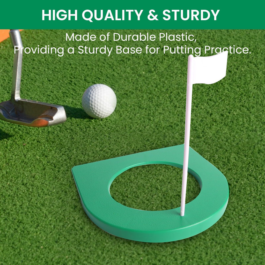 Golf Putting Cup And Flag Putt Training Hole All-Direction Surface Regulation Practice Cups For Men Women Kids Indoor Outdoor Ho