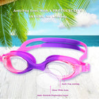 Ewpjdk Kids Swim Goggles - 2 Pack Swimming Goggles Anti Fog Anti-Uv No Leaking For Children Teens Boys & Girls Age 3-15 (Purple