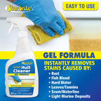 Star Brite Instant Hull Cleaner - 32 Oz Gel Spray - Easily Remove Stains, Scum Lines & Grime On Boat Hulls, Fiberglass, Plastic