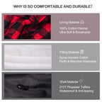 Hizynice Sleeping Bag Zero Degree Sleeping Bags For Adults Big And Tall Winter Cold Weather Camping Xxl Extra Large Wide,Black L