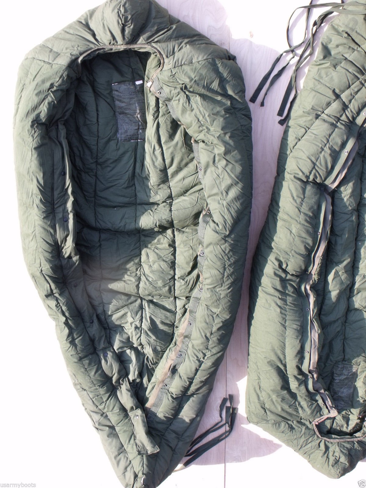 Tennier Gilette Very Warm Thick Old School Military Us Army Subzero Extreme Cold Weather Ecw Down Od Green Sleeping Bag By Us Go