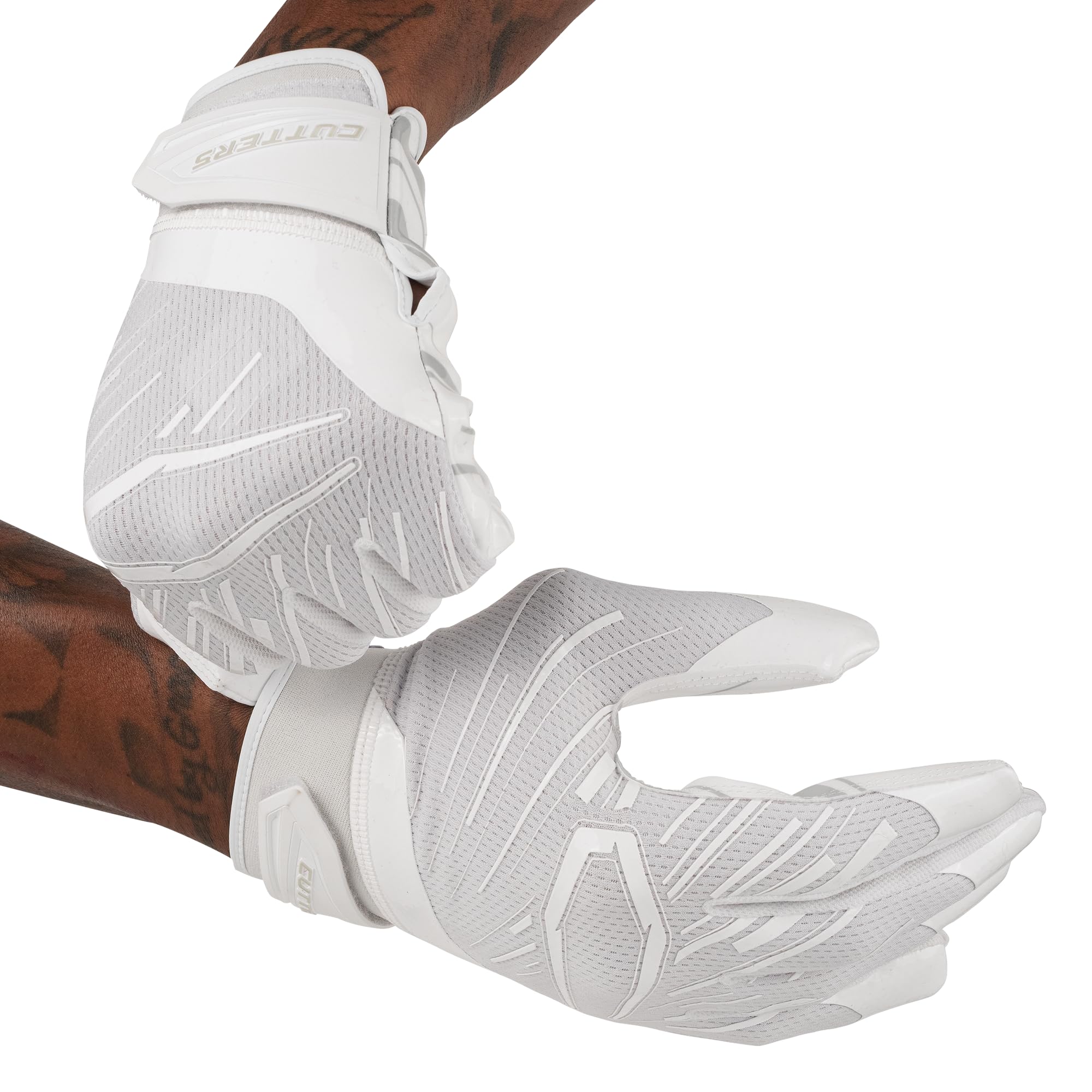 Cutters Football Gloves - Game Day Football Receiver Gloves with High Tack Silicone Grip, Superior Support and Protection - Soli